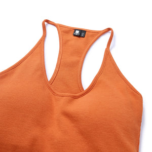 Stretch Halter Tank Top With Removable Pads