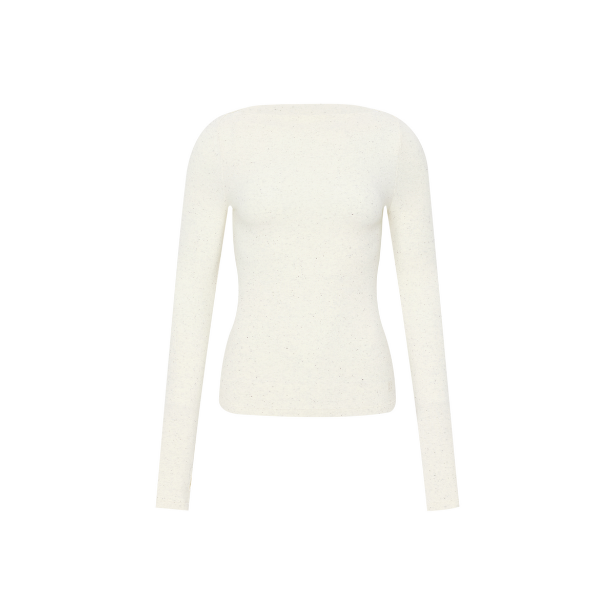 Brushed Off-Shoulder Long-Sleeve Top