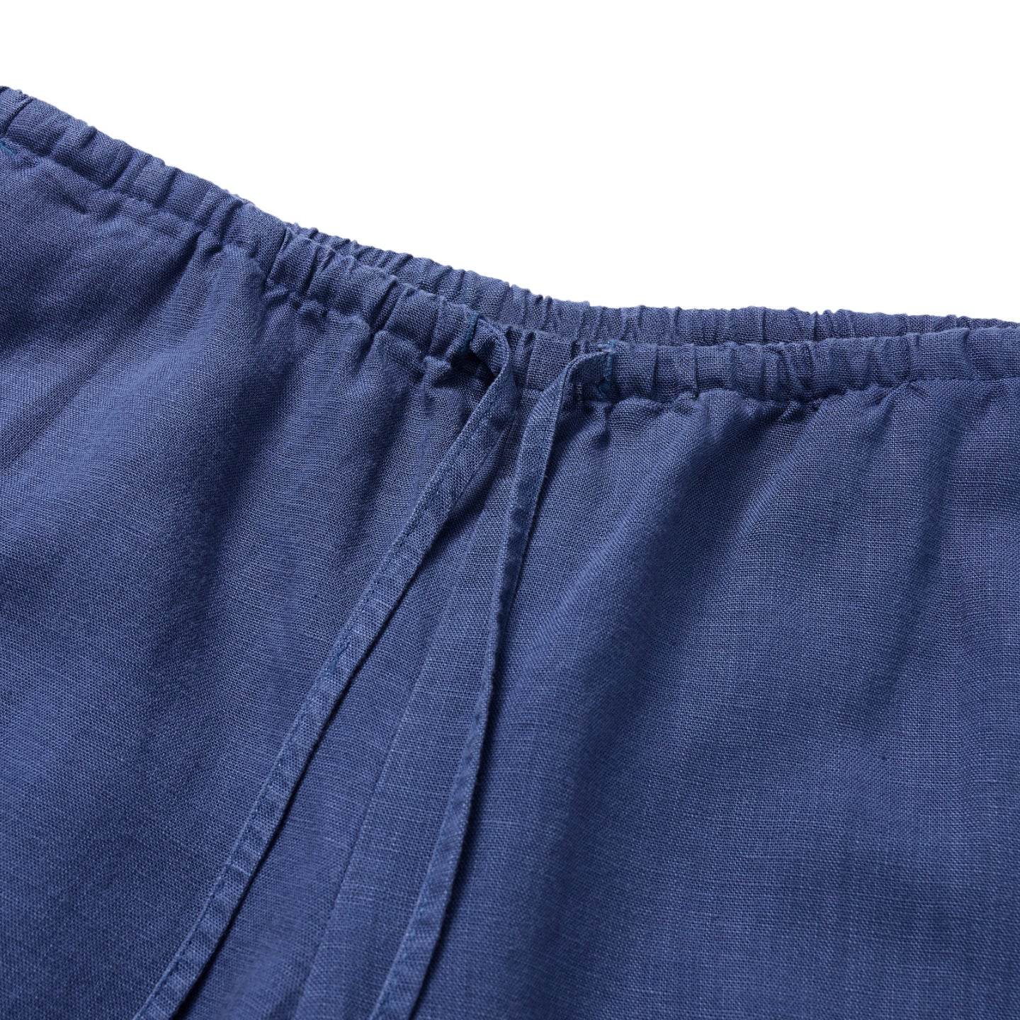 Tencel Linen Drawstring Straight-Leg Pants