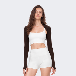 Stretch Long-Sleeve Bolero Top