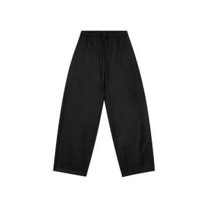 Satin Linen Balloon Wide-Leg Pants
