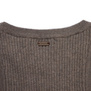 Ribbed Knit Cardigan & Tank Two-Piece Set