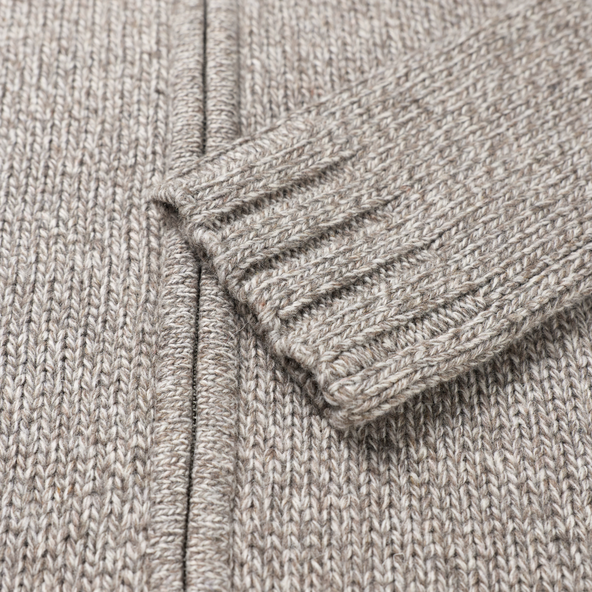 Chunky Novelty-Yarn Fitted Zip-Up Sweater