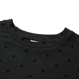 Polka Dot Print Fitted Short-Sleeve Shirt
