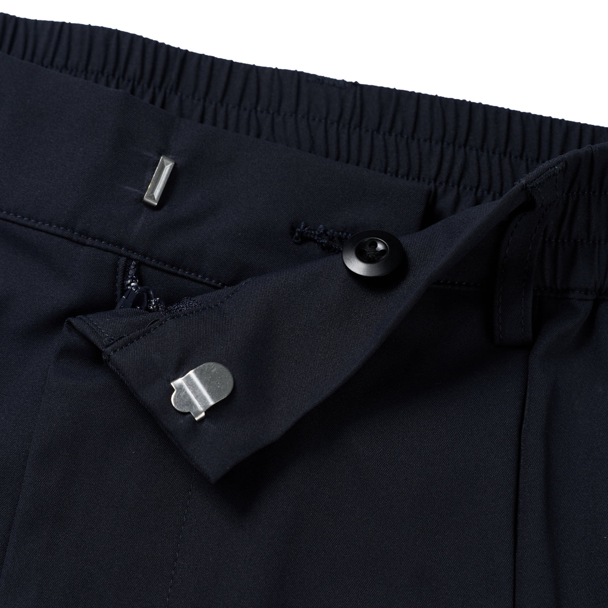 Water-Repellent Cotton-Feel Pleated Trousers