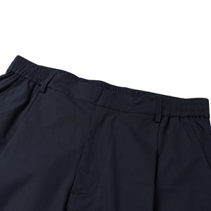 Water-Repellent Cotton-Feel Pleated Trousers