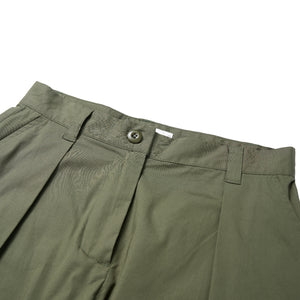 Lightweight Pleated Wide-Leg Cropped Pants