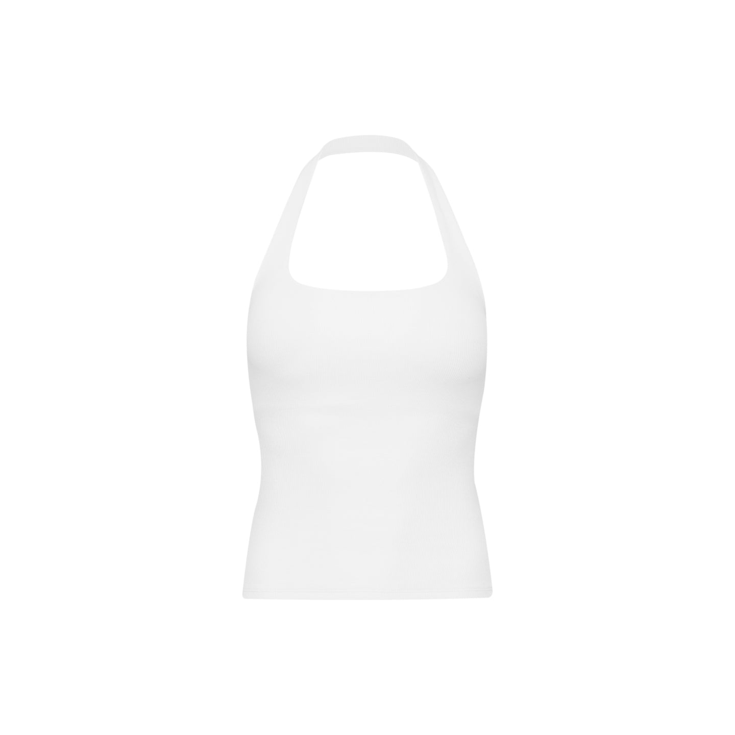 Ribbed Halter Top with Removable Pads