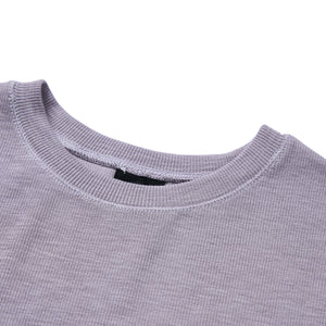 Slub Knit Fitted Short-Sleeve Top