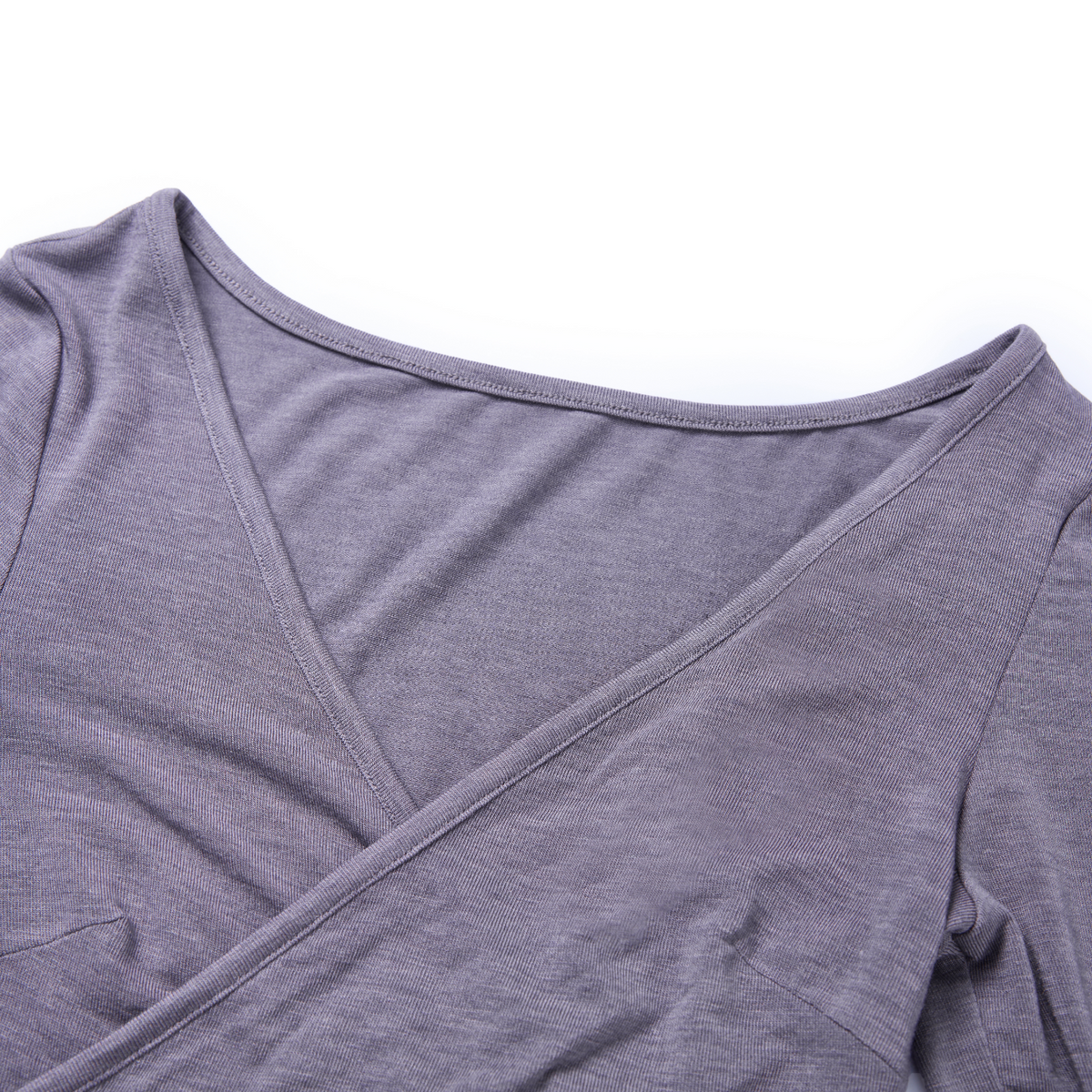Tencel-Wool Tie-Front Convertible Long-Sleeve Top