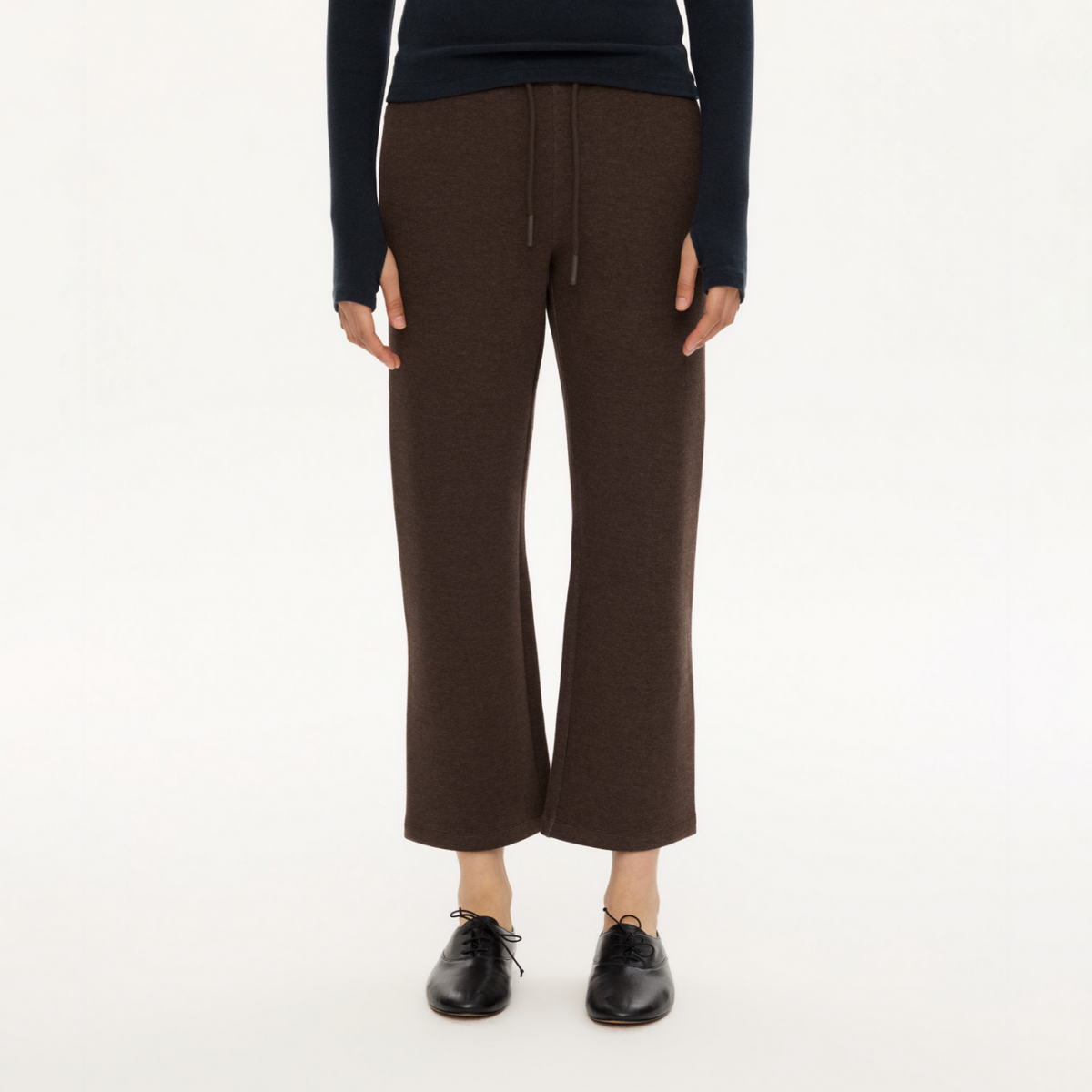 Viscose-Blend Stretch Cropped Pants