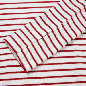 Tencel-Wool Multicolor Striped Long-Sleeve Top