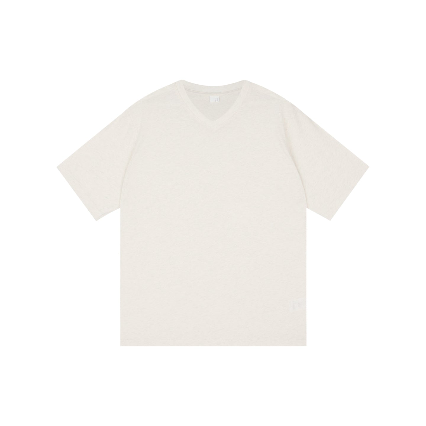 Cotton-Linen Blend V-Neck Tee