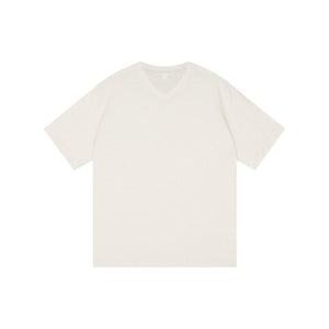 Cotton-Linen Blend V-Neck Tee