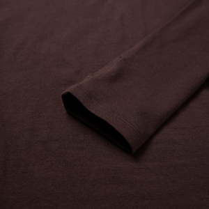 Fitted Crew-Neck Long-Sleeve Top