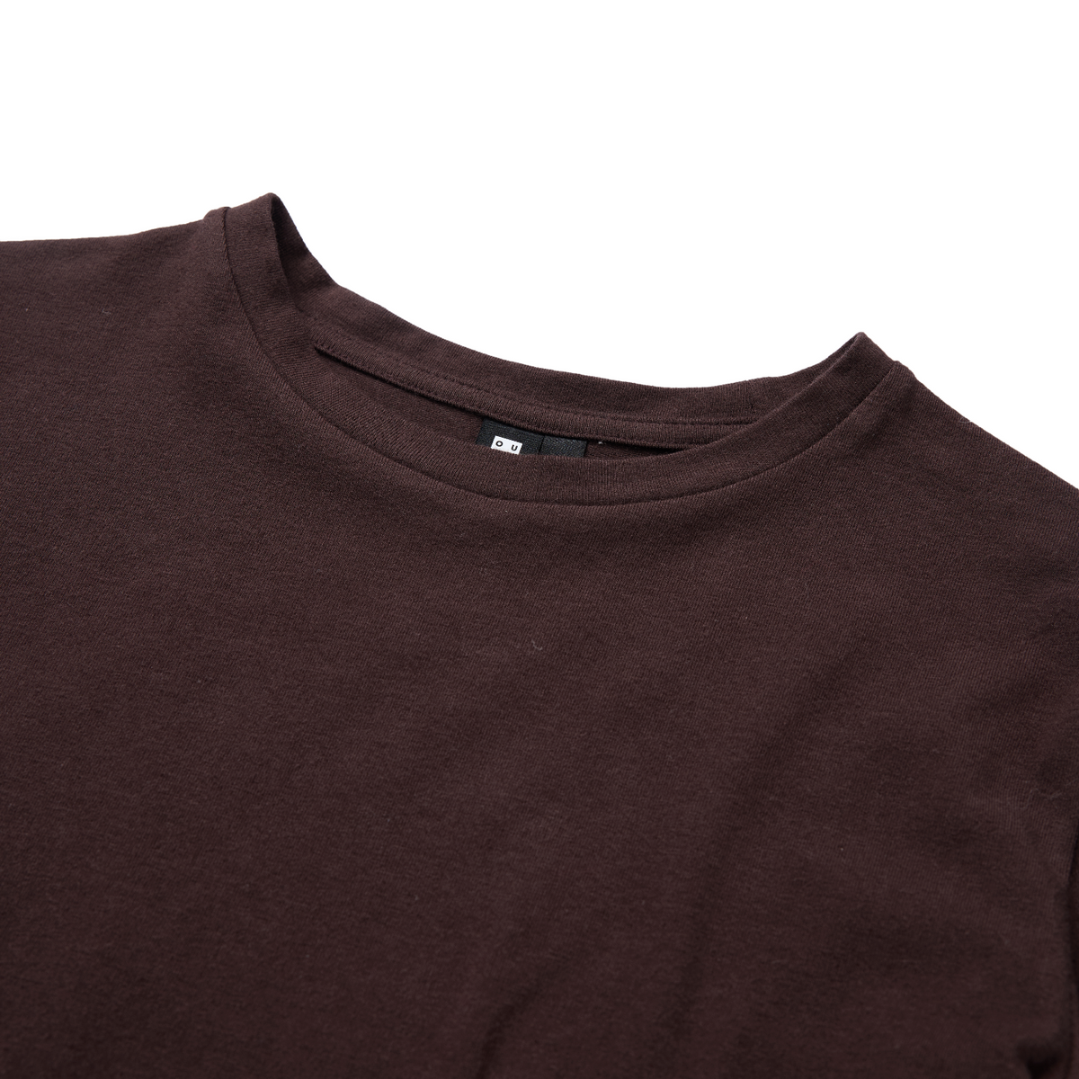 Fitted Crew-Neck Long-Sleeve Top
