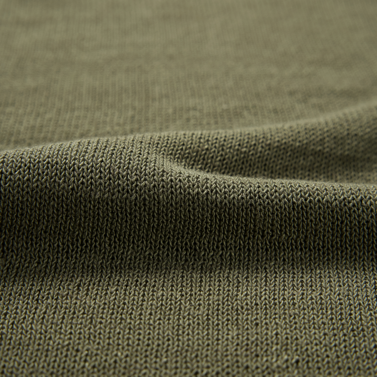 Rolled-Edge Linen Relaxed-Fit Knit Long-Sleeve Top