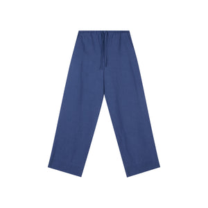 Tencel Linen Drawstring Straight-Leg Pants