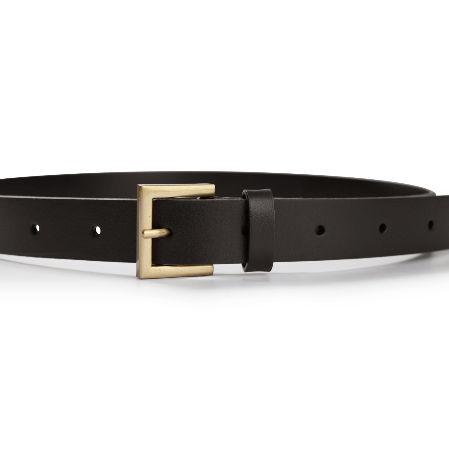 Full-Grain Leather Square-Buckle Belt – Unisex