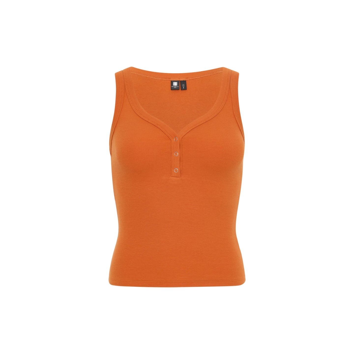 Slub Henley V-Neck Tank Top