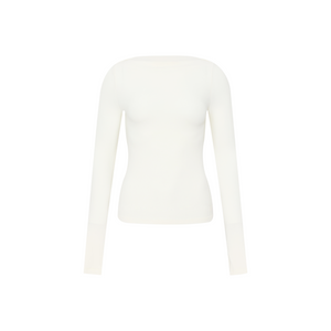 Brushed Off-Shoulder Long-Sleeve Top