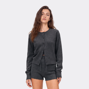 Ribbed Knit Cardigan & Tank Two-Piece Set