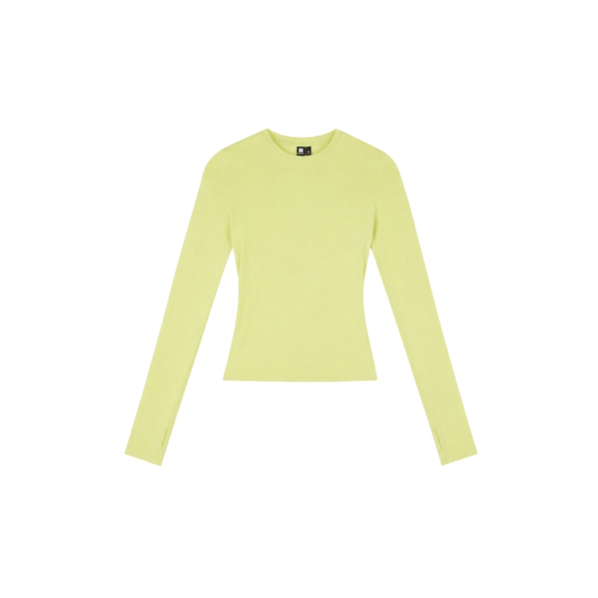 Fitted Crew-Neck Long-Sleeve Top