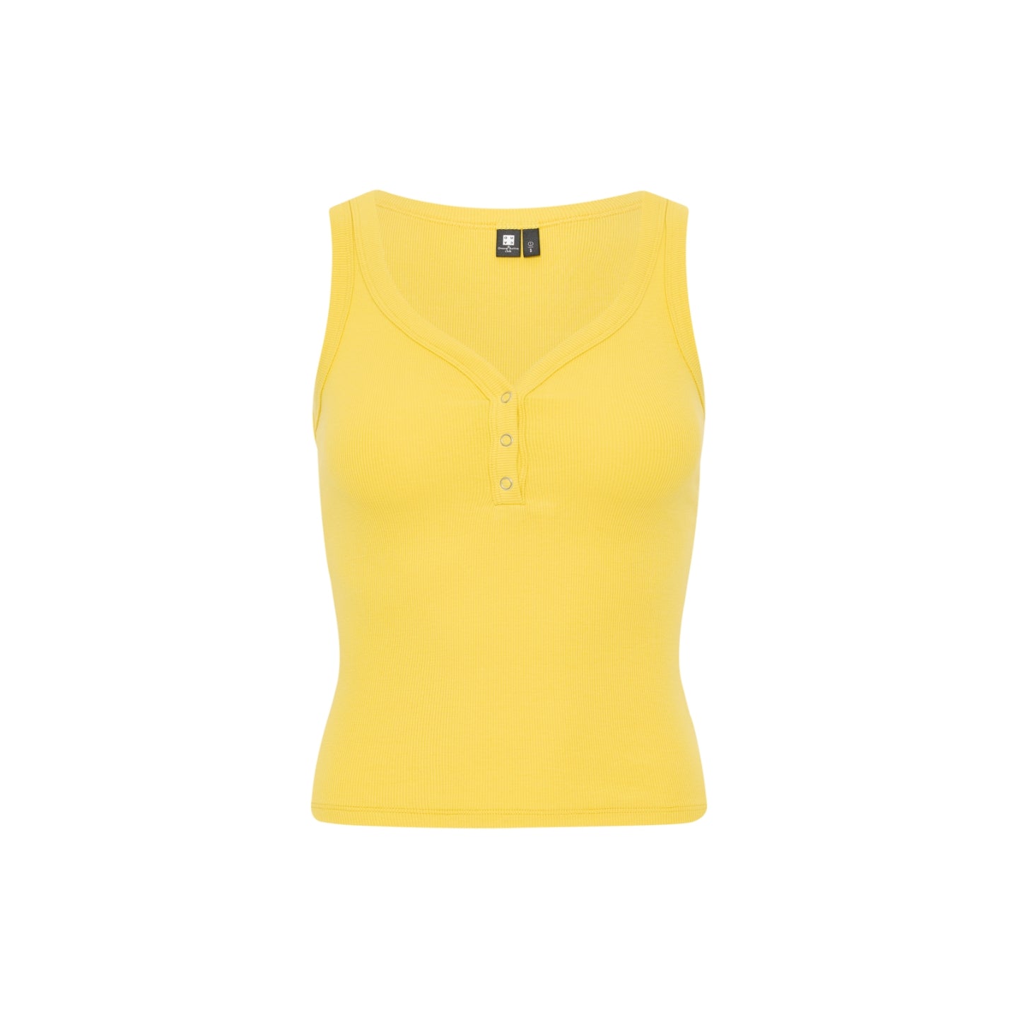 Slub Henley V-Neck Tank Top