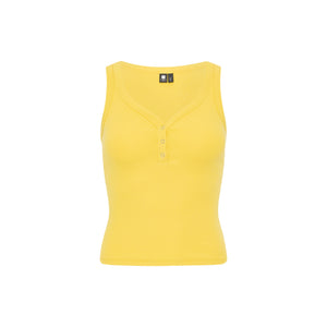 Slub Henley V-Neck Tank Top