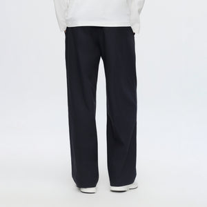 Water-Repellent Cotton-Feel Pleated Trousers