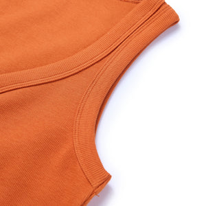 Slub Henley V-Neck Tank Top