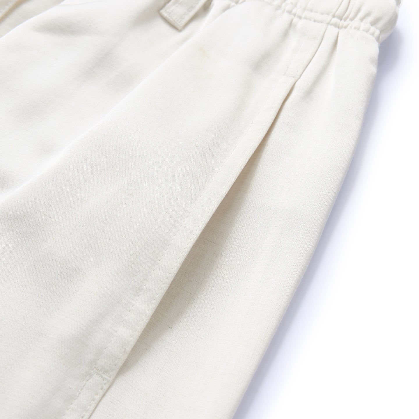 Satin Linen Balloon Wide-Leg Pants