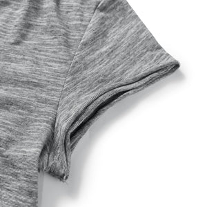 Slub Cotton Raw-Edge V-Neck Top