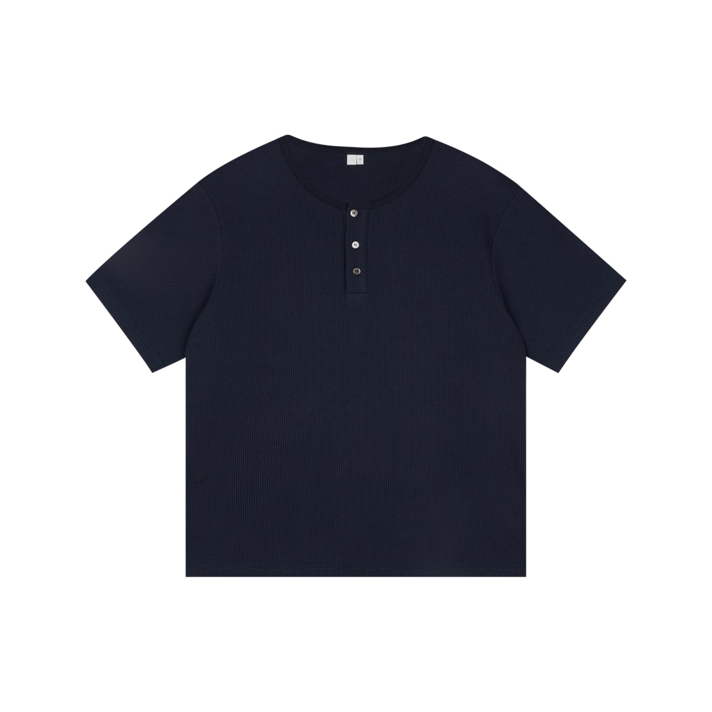 Waffle Knit Henley Tee