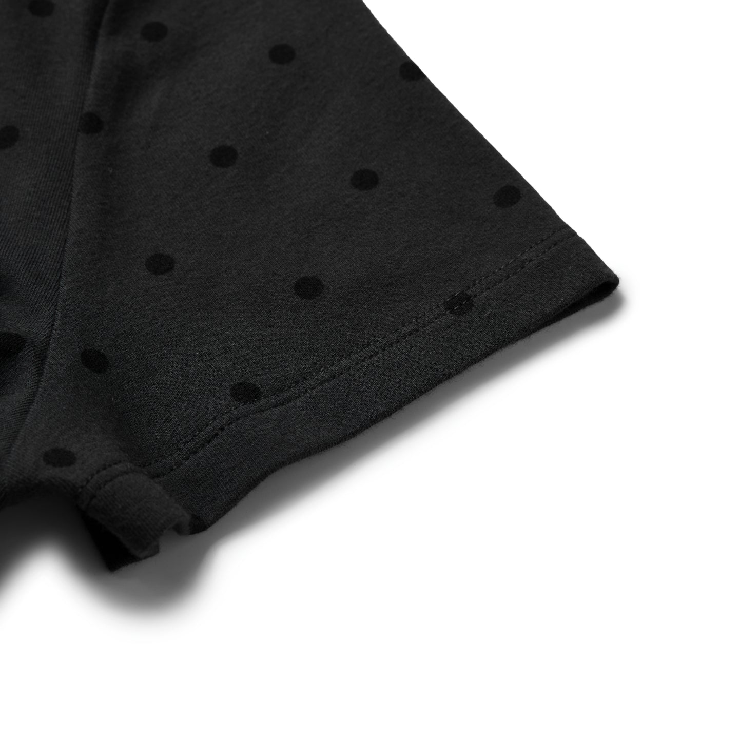 Polka Dot Print Fitted Short-Sleeve Shirt