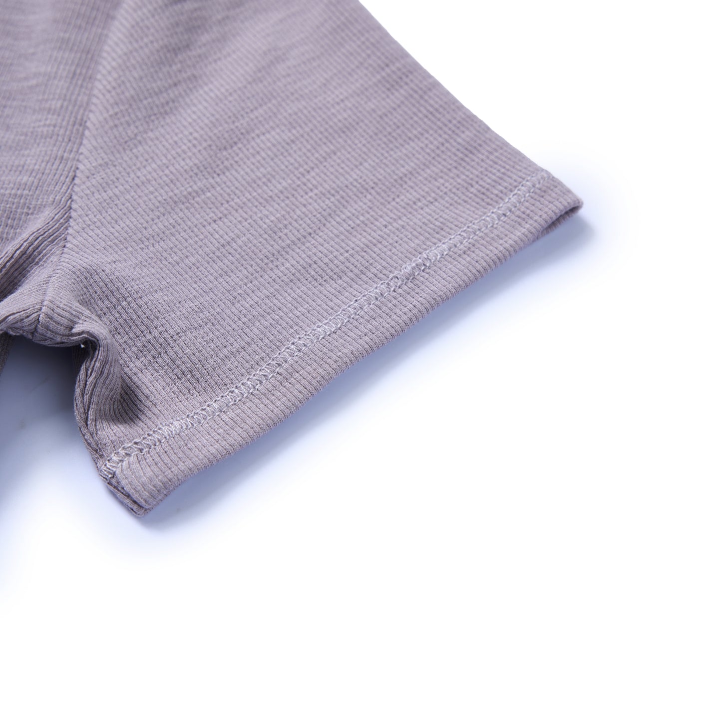 Slub Knit Fitted Short-Sleeve Top