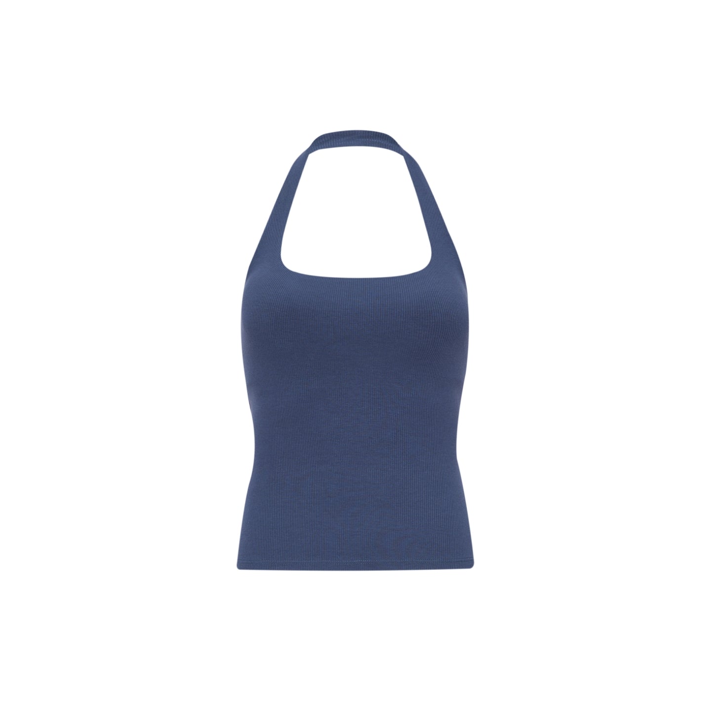 Ribbed Halter Top with Removable Pads