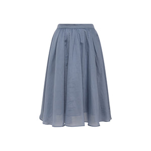 Lightweight Tencel Pleated A-Line Skirt
