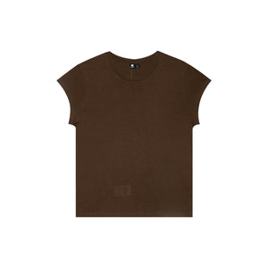 Tencel Wool-Blend Lightweight Short-Sleeve Top
