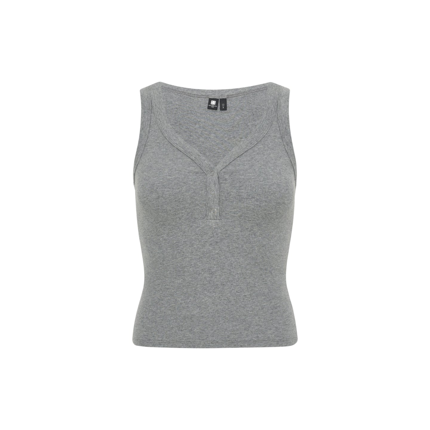 Slub Henley V-Neck Tank Top