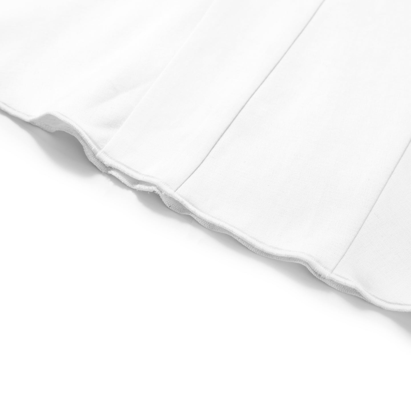 Linen Satin Paneled Skirt