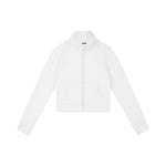 Cropped Fleece Quarter-Zip Stand-Collar Sweatshirt