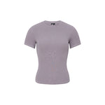 Slub Knit Fitted Short-Sleeve Top