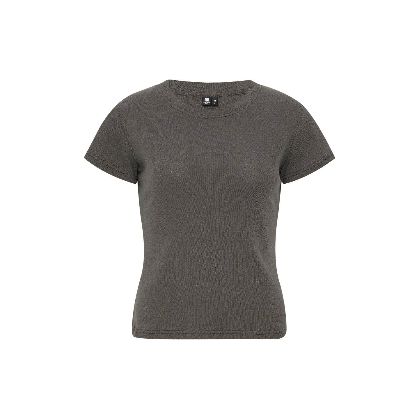 Heathered Cotton Fitted Crew-Neck Tee