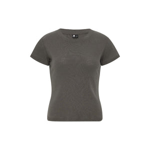 Heathered Cotton Fitted Crew-Neck Tee