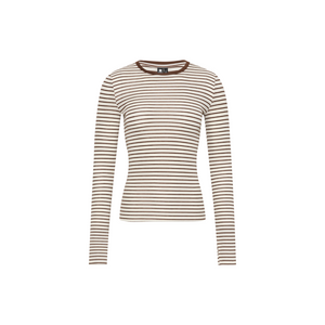 Tencel-Wool Multicolor Striped Long-Sleeve Top