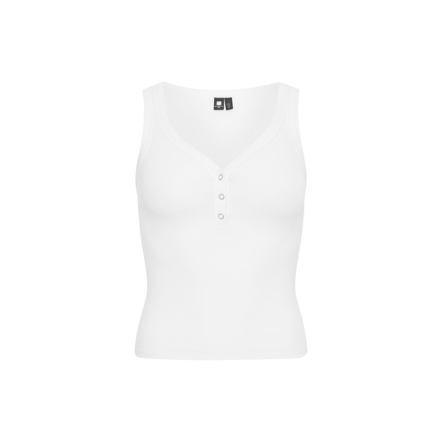 Slub Henley V-Neck Tank Top