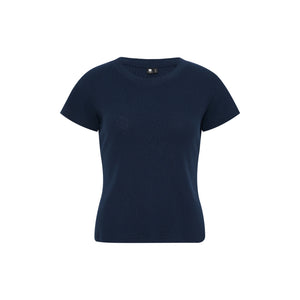 Heathered Cotton Fitted Crew-Neck Tee