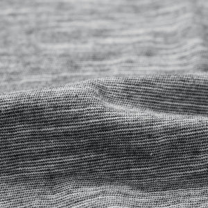 Slub Cotton Raw-Edge V-Neck Top