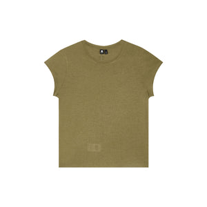 Tencel Wool-Blend Lightweight Short-Sleeve Top